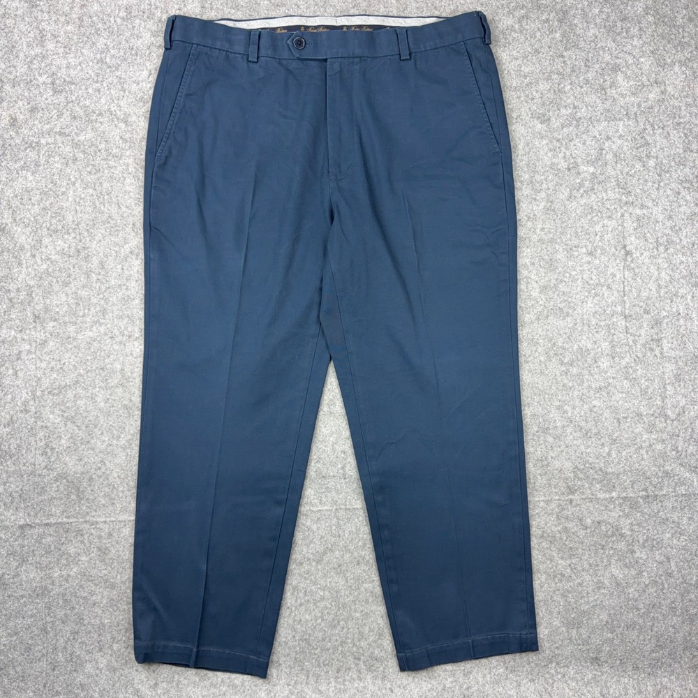 Brooks Brothers Clark Chino Pants Mens 38x30 Navy Stretch Cotton Supima Dress